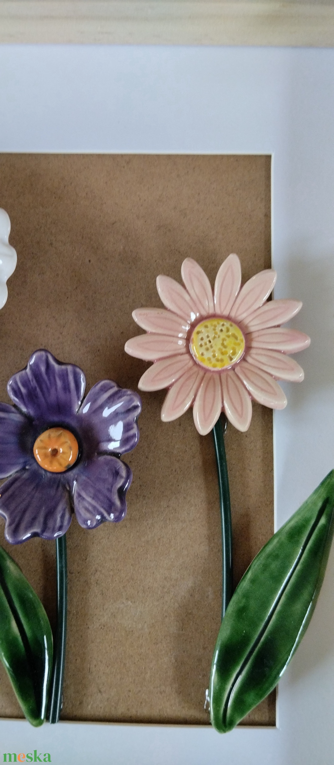 Kerámia-virág kép - otthon & életmód - dekoráció - kép & falikép - 3d képek - Meska.hu