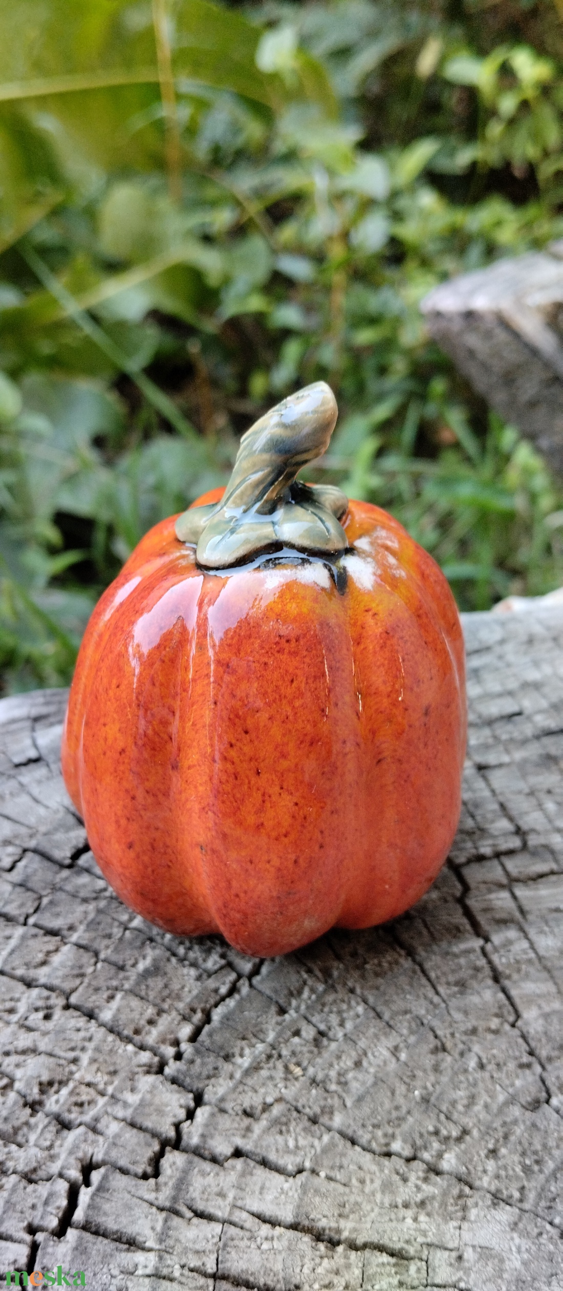 Kerámia tök, kicsi  - otthon & életmód - dekoráció - halloween - halloweeni tök - Meska.hu