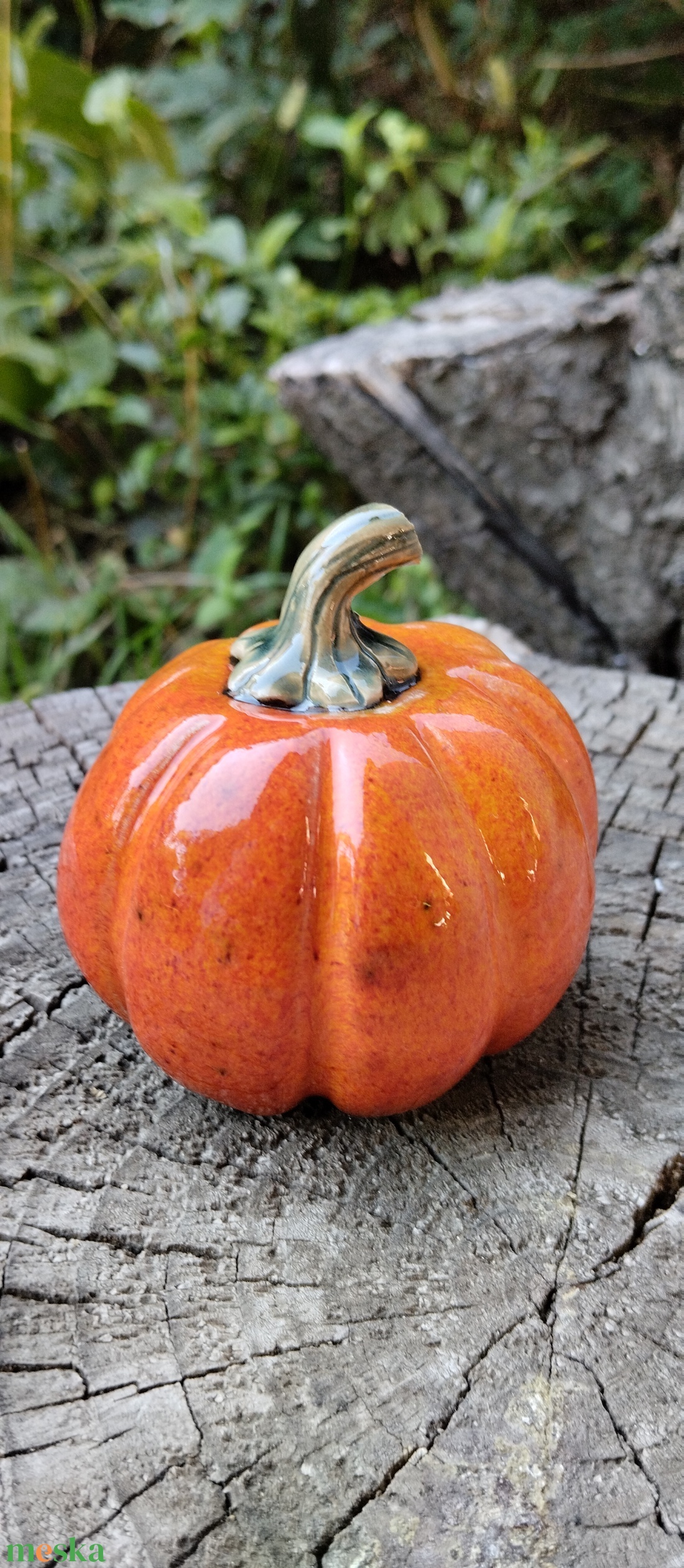 Kerámia tök, kicsi  - otthon & életmód - dekoráció - halloween - halloweeni tök - Meska.hu