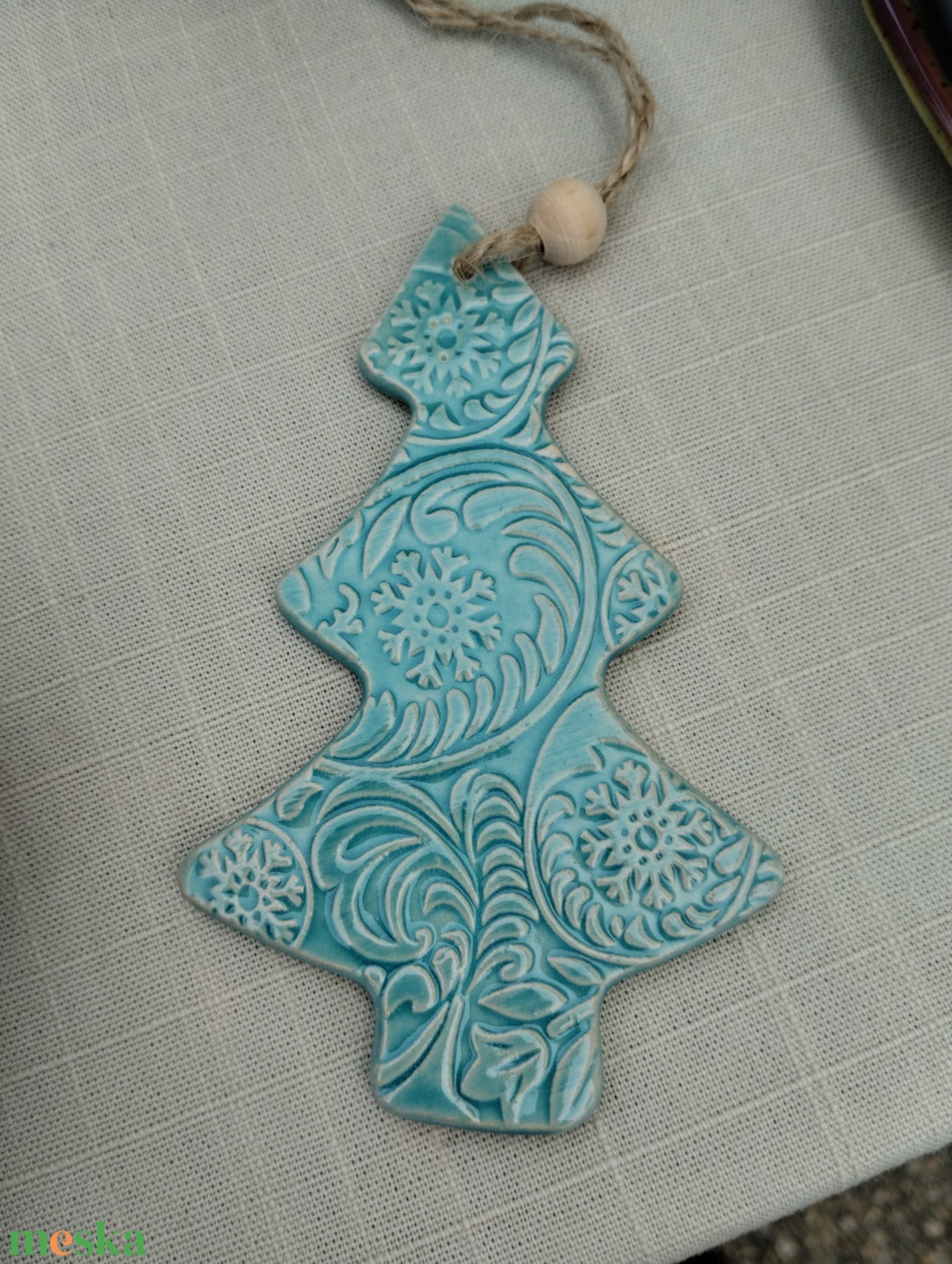 Kerámia fenyődísz  - karácsony - karácsonyi lakásdekoráció - karácsonyfadíszek - Meska.hu