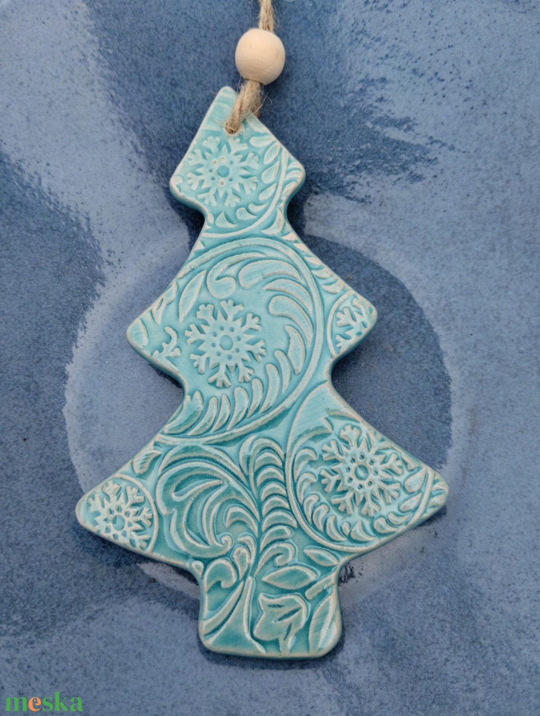 Kerámia fenyődísz  - karácsony - karácsonyi lakásdekoráció - karácsonyfadíszek - Meska.hu