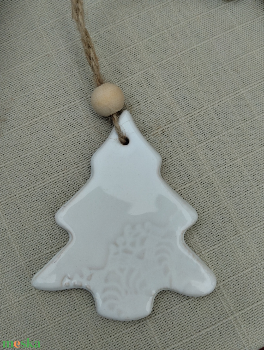 Kerámia fenyődísz  - karácsony - karácsonyi lakásdekoráció - karácsonyfadíszek - Meska.hu