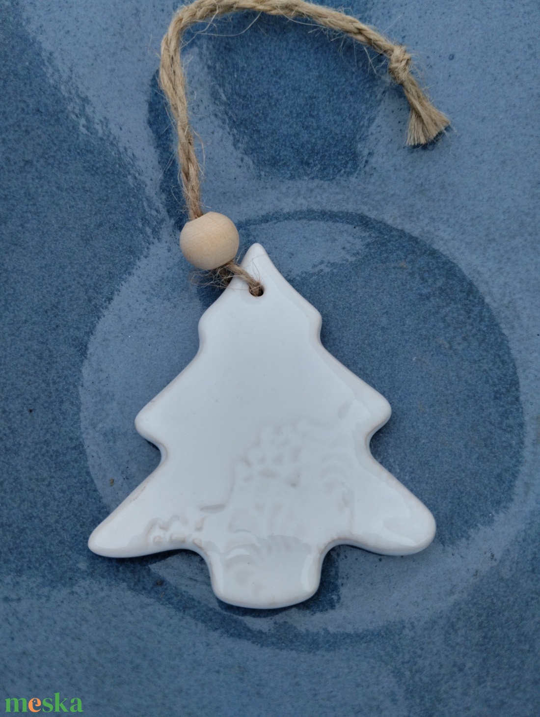 Kerámia fenyődísz  - karácsony - karácsonyi lakásdekoráció - karácsonyfadíszek - Meska.hu