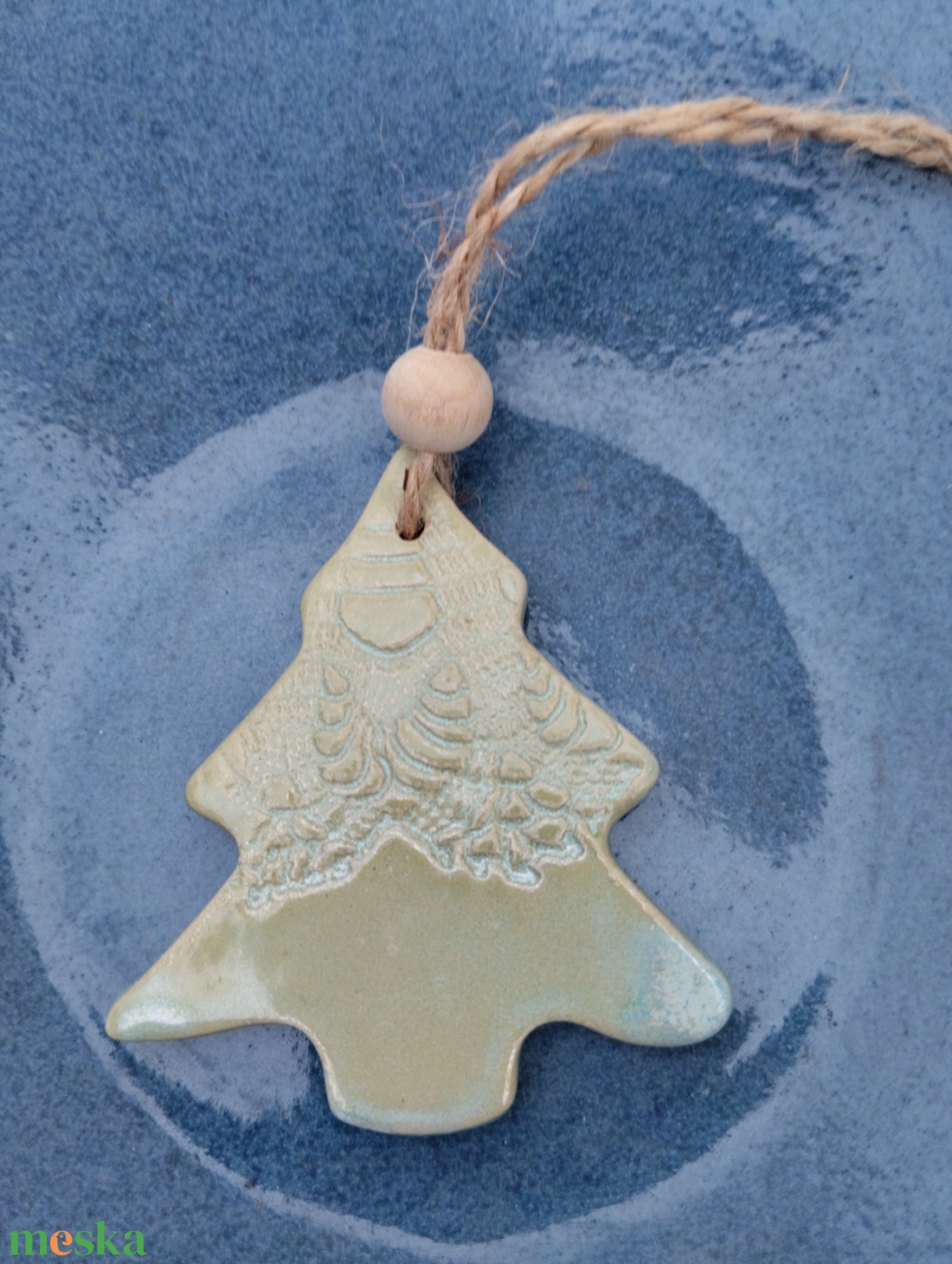 Kerámia fenyődísz  - karácsony - karácsonyi lakásdekoráció - karácsonyfadíszek - Meska.hu