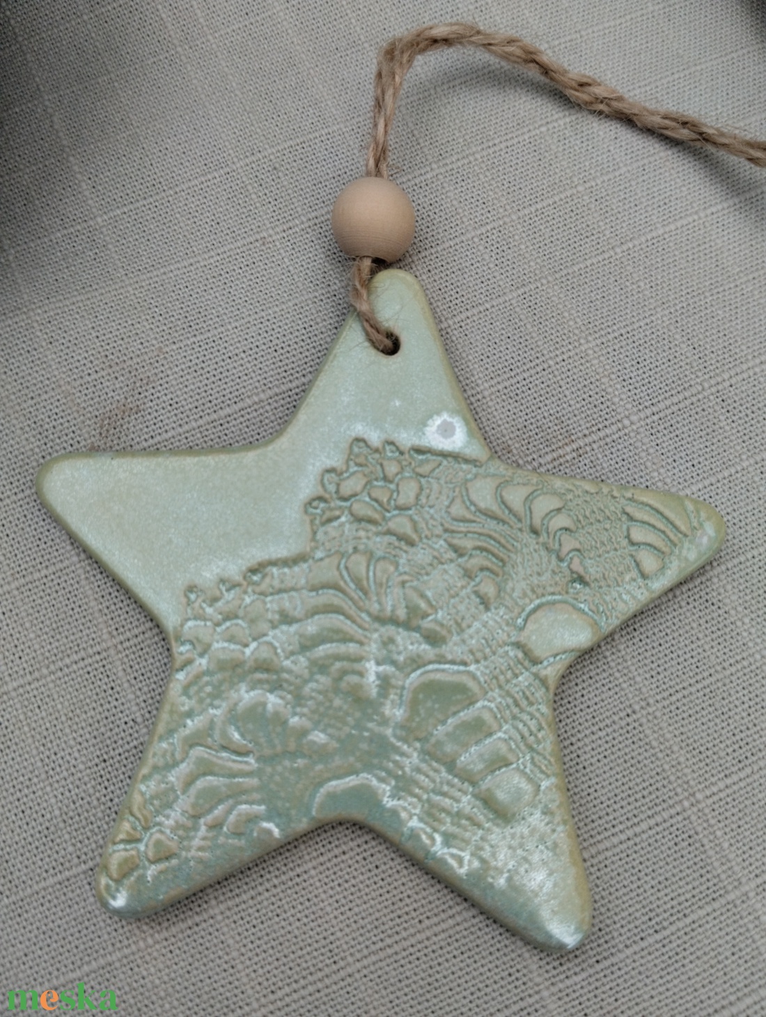 Kerámia fenyődísz  - karácsony - karácsonyi lakásdekoráció - karácsonyfadíszek - Meska.hu