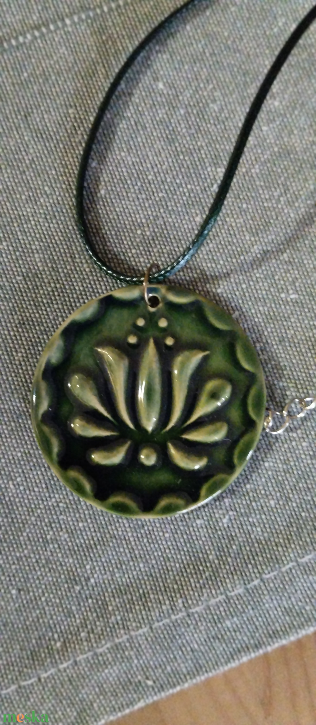 Kerámia medál - ékszer - nyaklánc - medál - Meska.hu