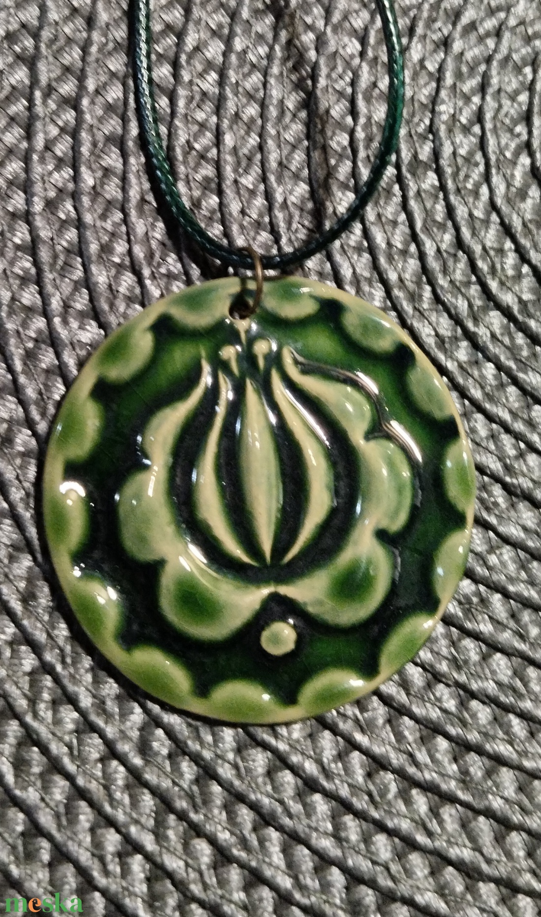 Kerámia medál - ékszer - nyaklánc - medál - Meska.hu