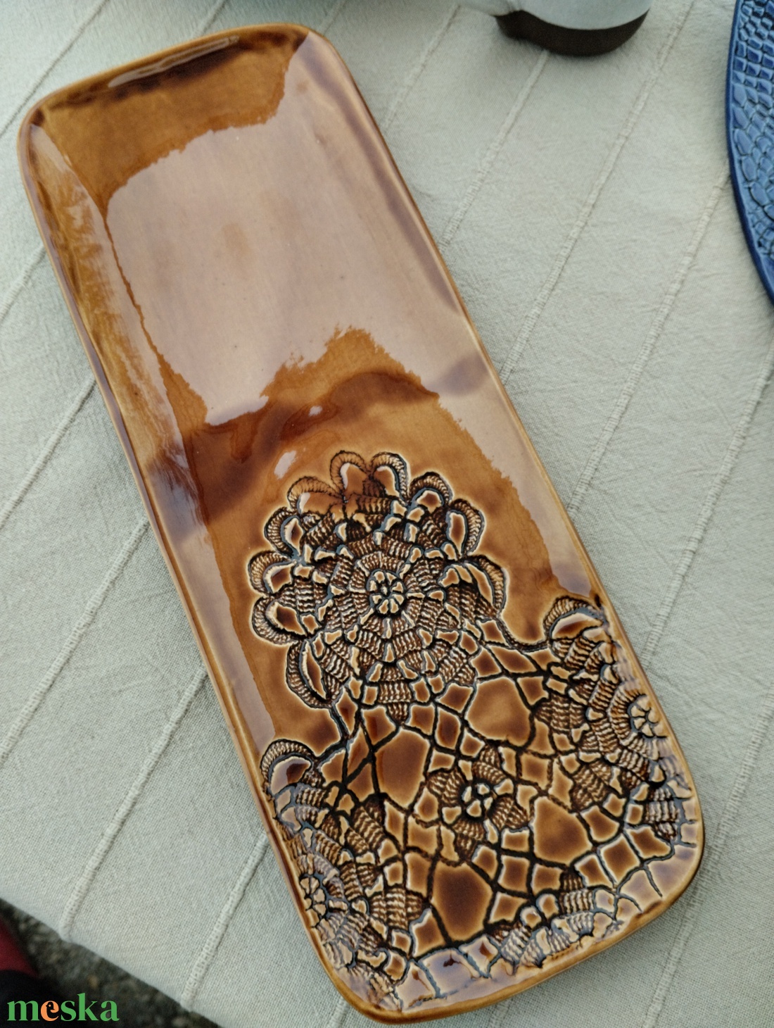 Kerámia kínáló tál - otthon & életmód - konyhafelszerelés, tálalás - tálalás - kínálótál - Meska.hu