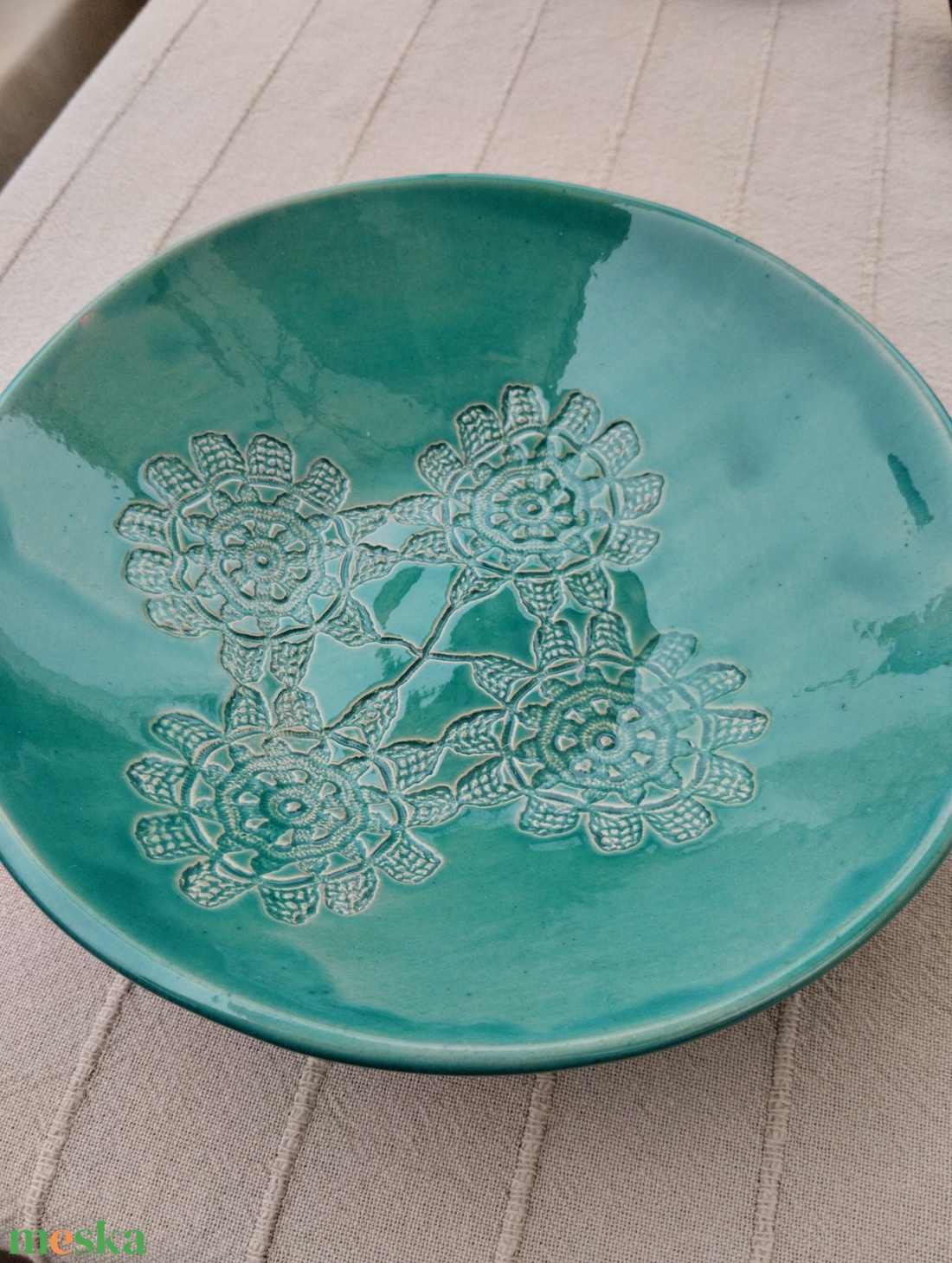 Kerámia kínáló tál - otthon & életmód - konyhafelszerelés, tálalás - tálalás - kínálótál - Meska.hu