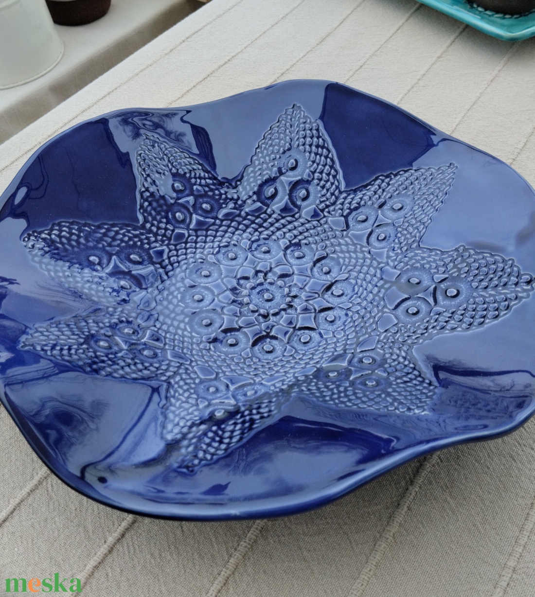 Kerámia kínáló tál - otthon & életmód - konyhafelszerelés, tálalás - tálalás - kínálótál - Meska.hu