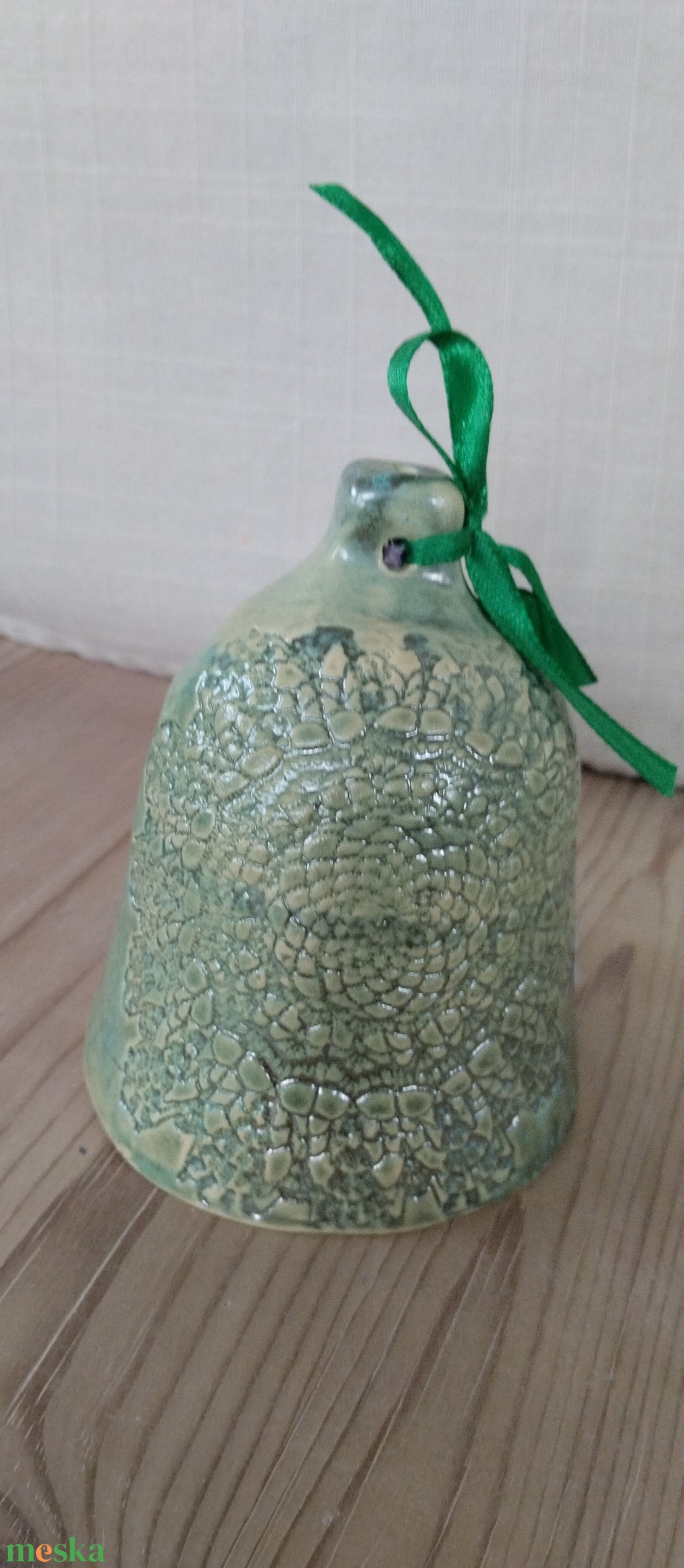 Kerámia csengő nagy  - karácsony - karácsonyi lakásdekoráció - karácsonyi lakásdíszek - Meska.hu