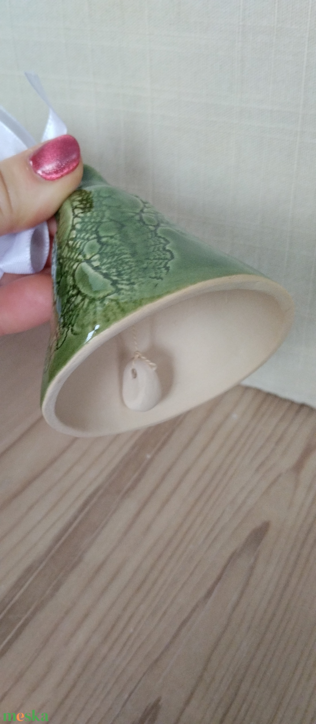 Kerámia csengő  - karácsony - karácsonyi lakásdekoráció - karácsonyi lakásdíszek - Meska.hu