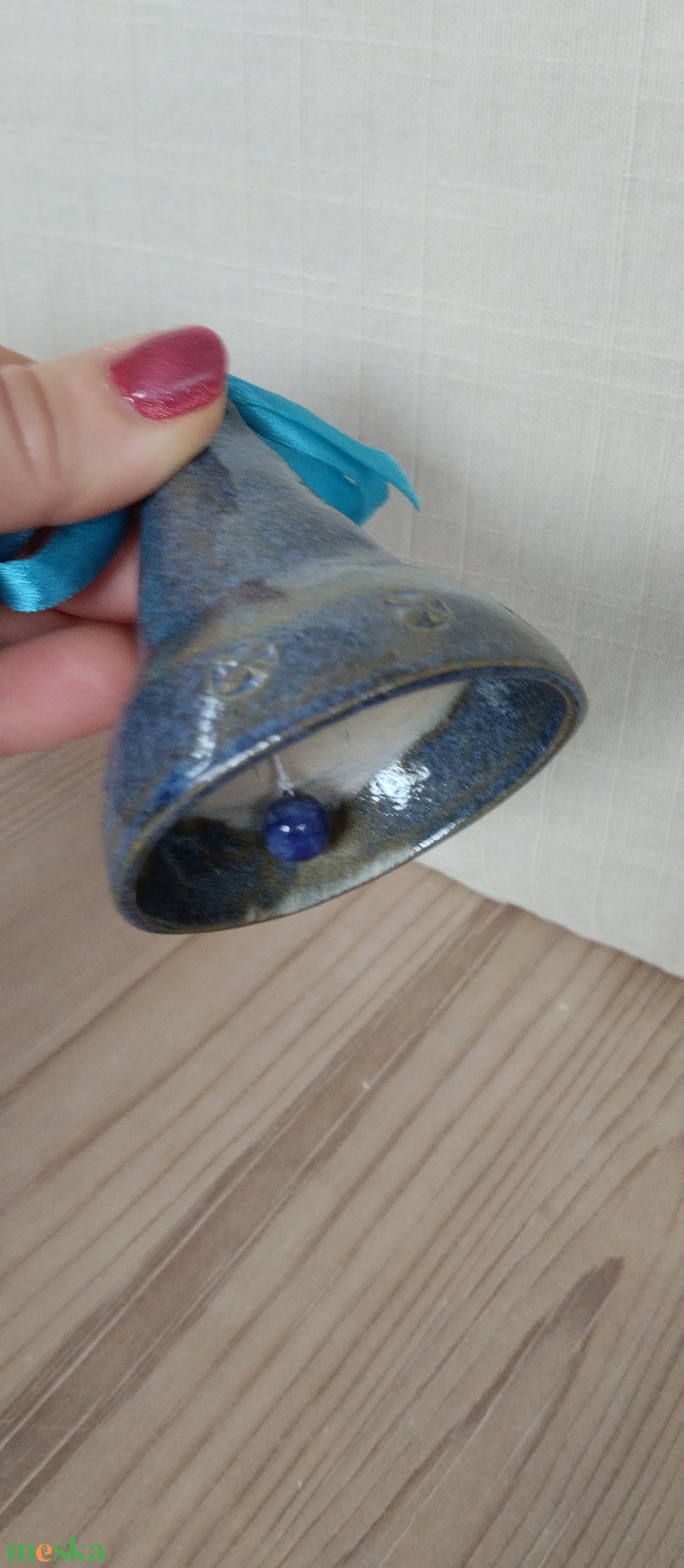 Kerámia csengő  - karácsony - karácsonyi lakásdekoráció - karácsonyi lakásdíszek - Meska.hu