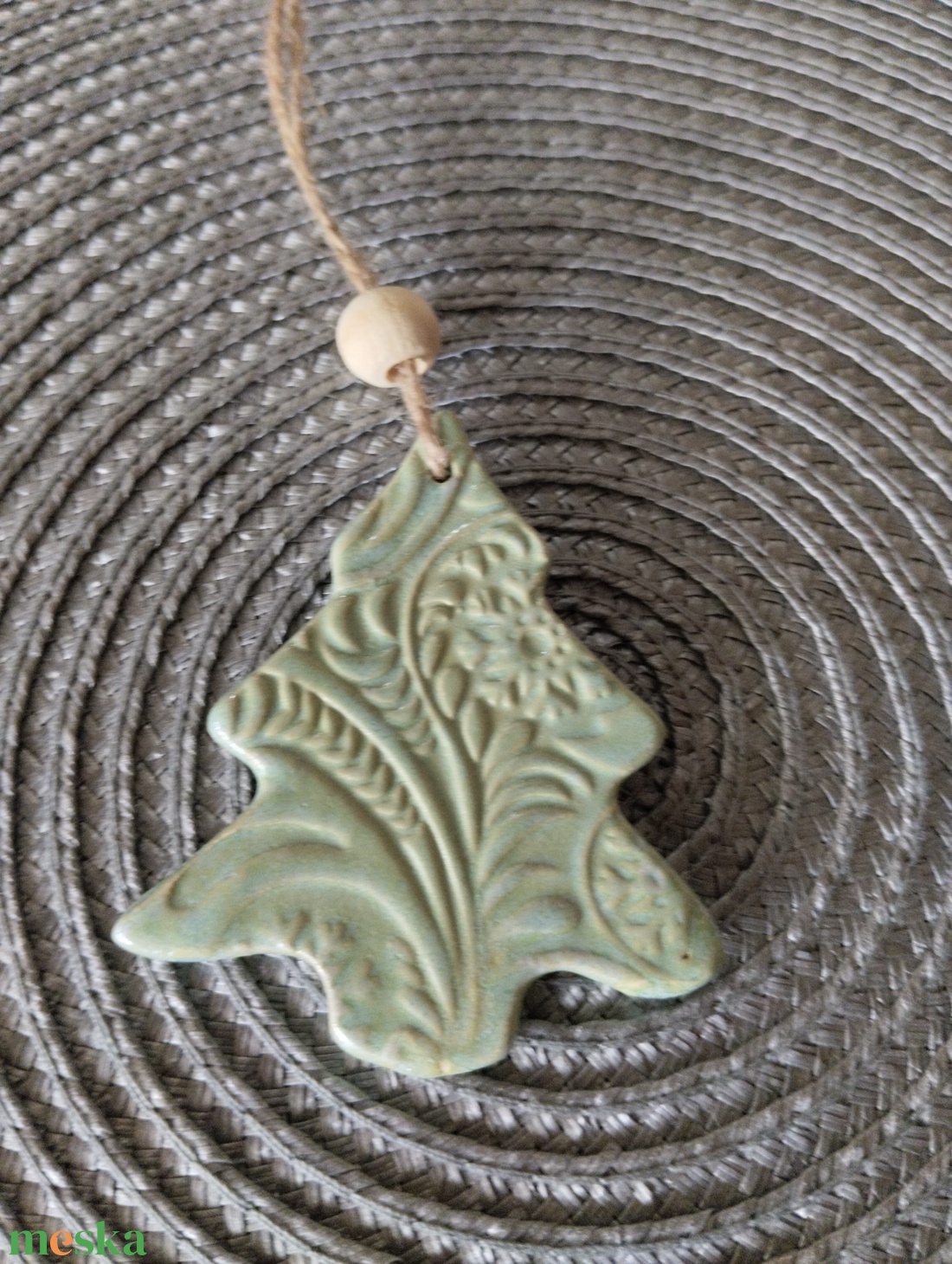 Kerámia fenyődísz  - karácsony - karácsonyi lakásdekoráció - karácsonyfadíszek - Meska.hu