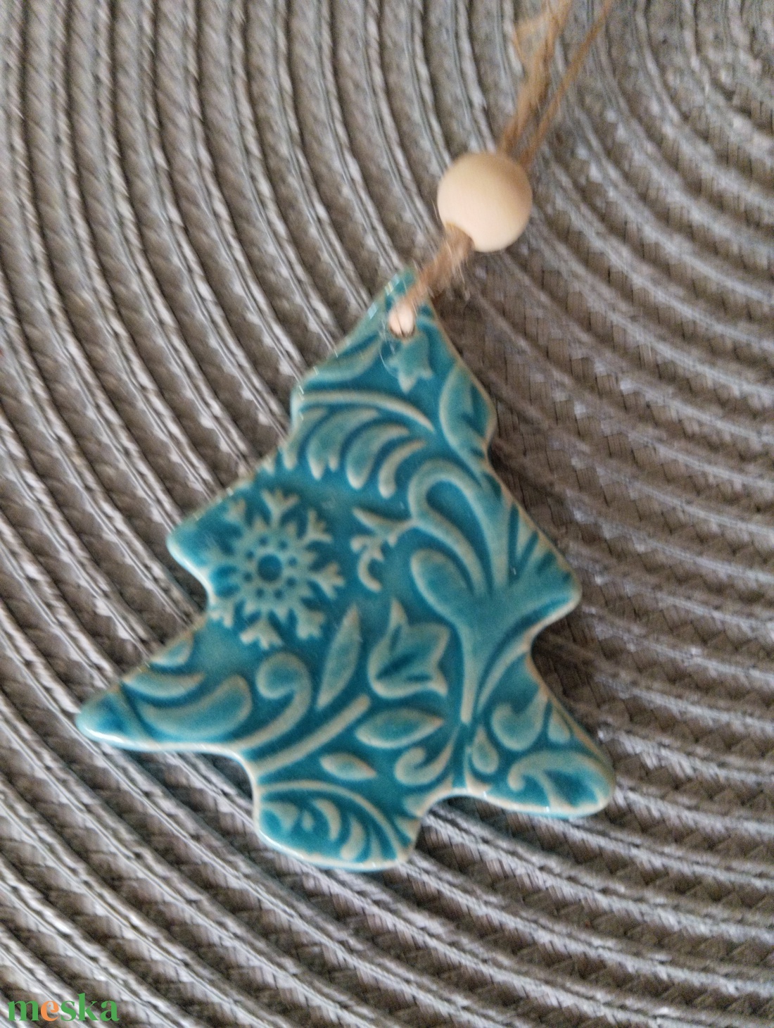 Kerámia fenyődísz  - karácsony - karácsonyi lakásdekoráció - karácsonyfadíszek - Meska.hu