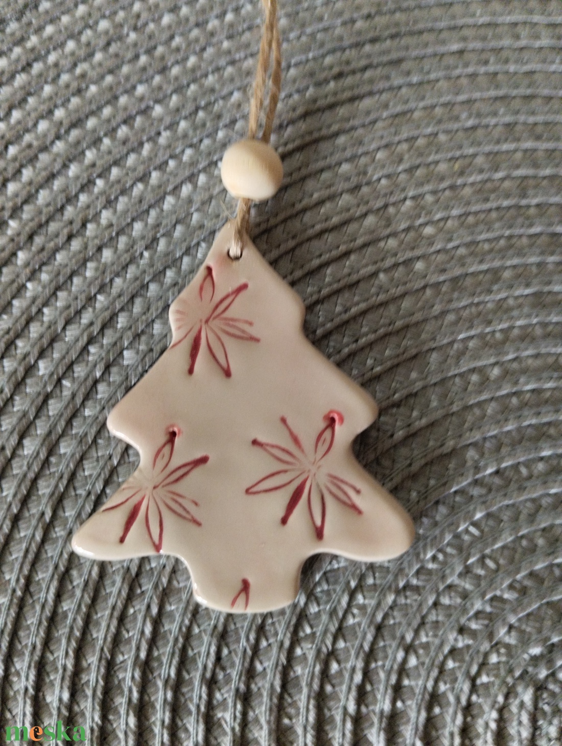 Kerámia fenyődísz - karácsony - karácsonyi lakásdekoráció - karácsonyfadíszek - Meska.hu