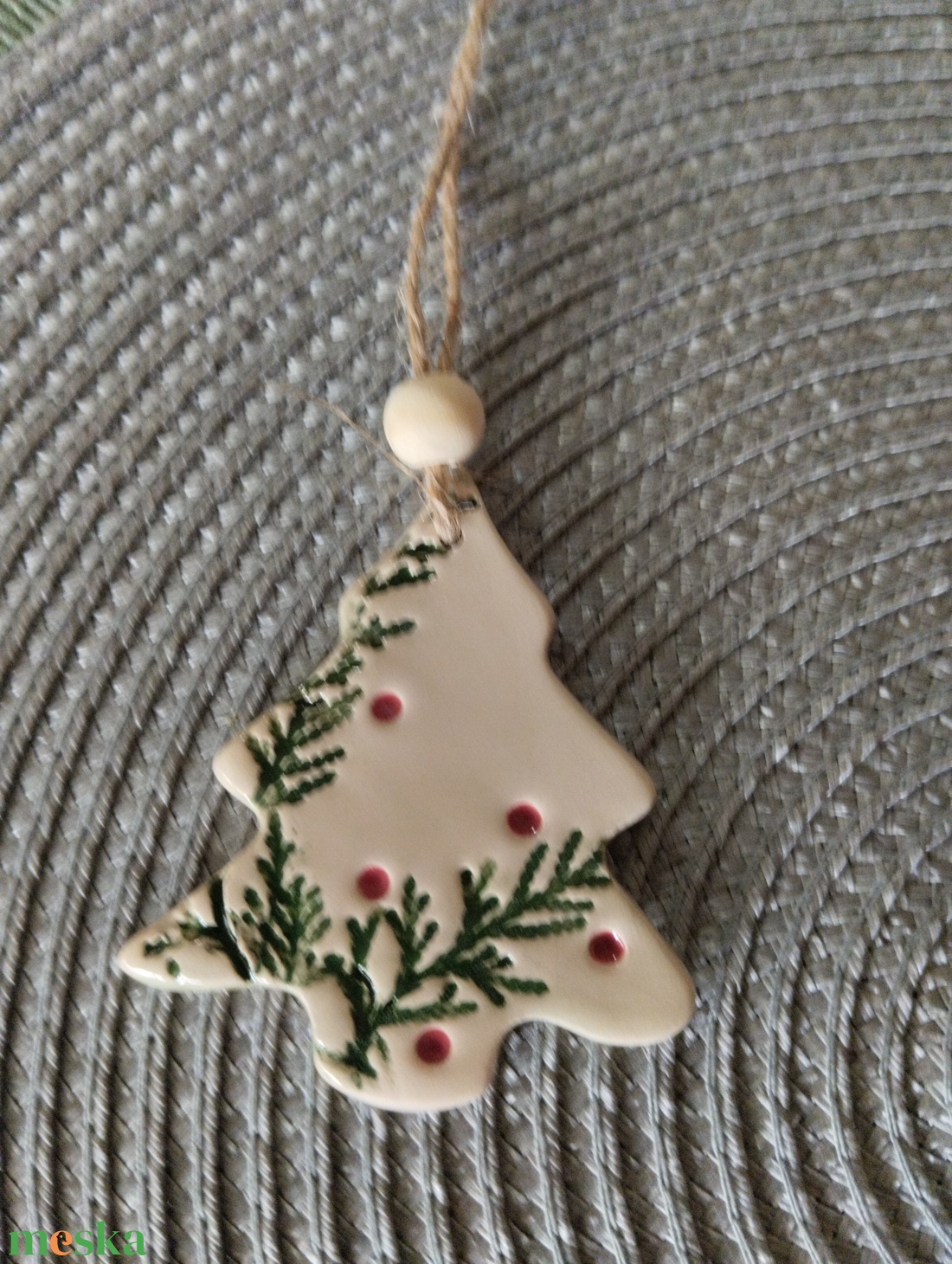 Kerámia fenyődísz - karácsony - karácsonyi lakásdekoráció - karácsonyfadíszek - Meska.hu