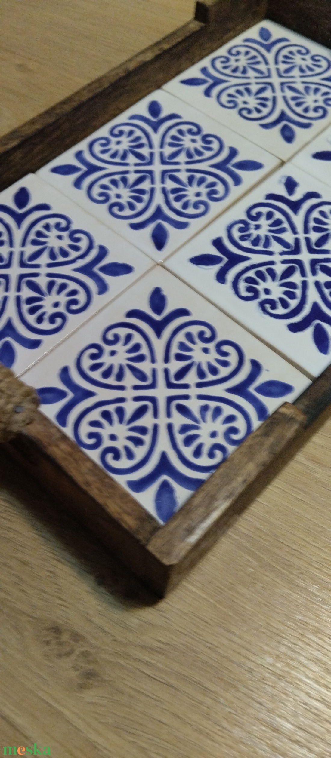 Kerámia csempés tálca - otthon & életmód - konyhafelszerelés, tálalás - tálalás - tálca - Meska.hu