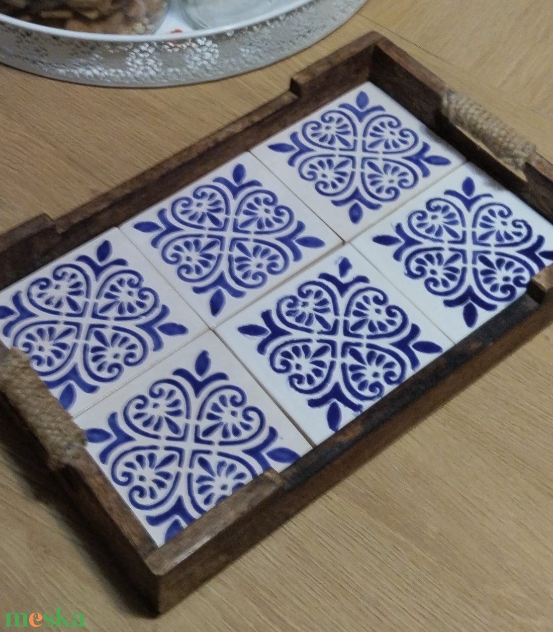 Kerámia csempés tálca - otthon & életmód - konyhafelszerelés, tálalás - tálalás - tálca - Meska.hu