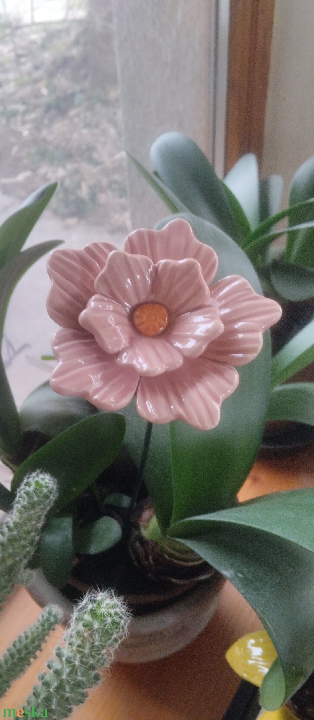 Kerámia virág - otthon & életmód - virágdekoráció - virágok - szálas virág - Meska.hu