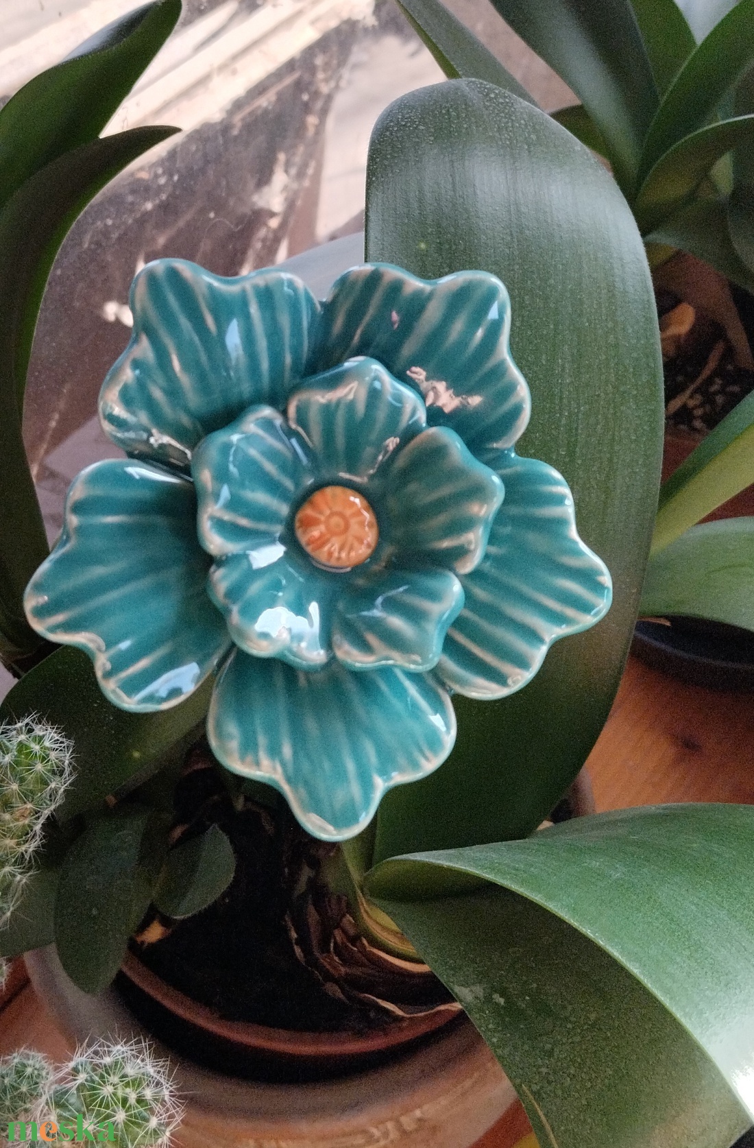 Kerámia virág - otthon & életmód - virágdekoráció - virágok - szálas virág - Meska.hu