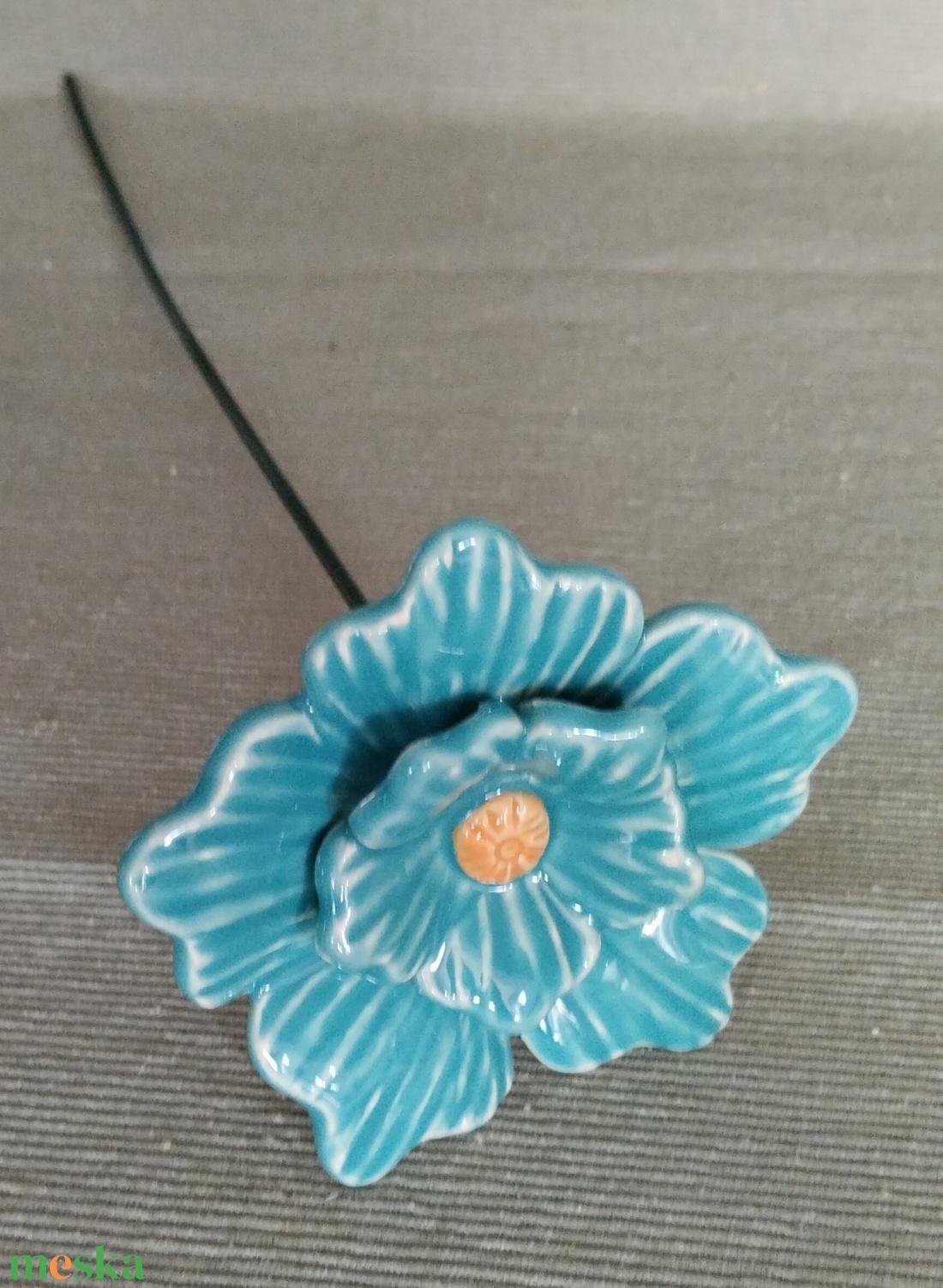 Kerámia virág - otthon & életmód - virágdekoráció - virágok - szálas virág - Meska.hu