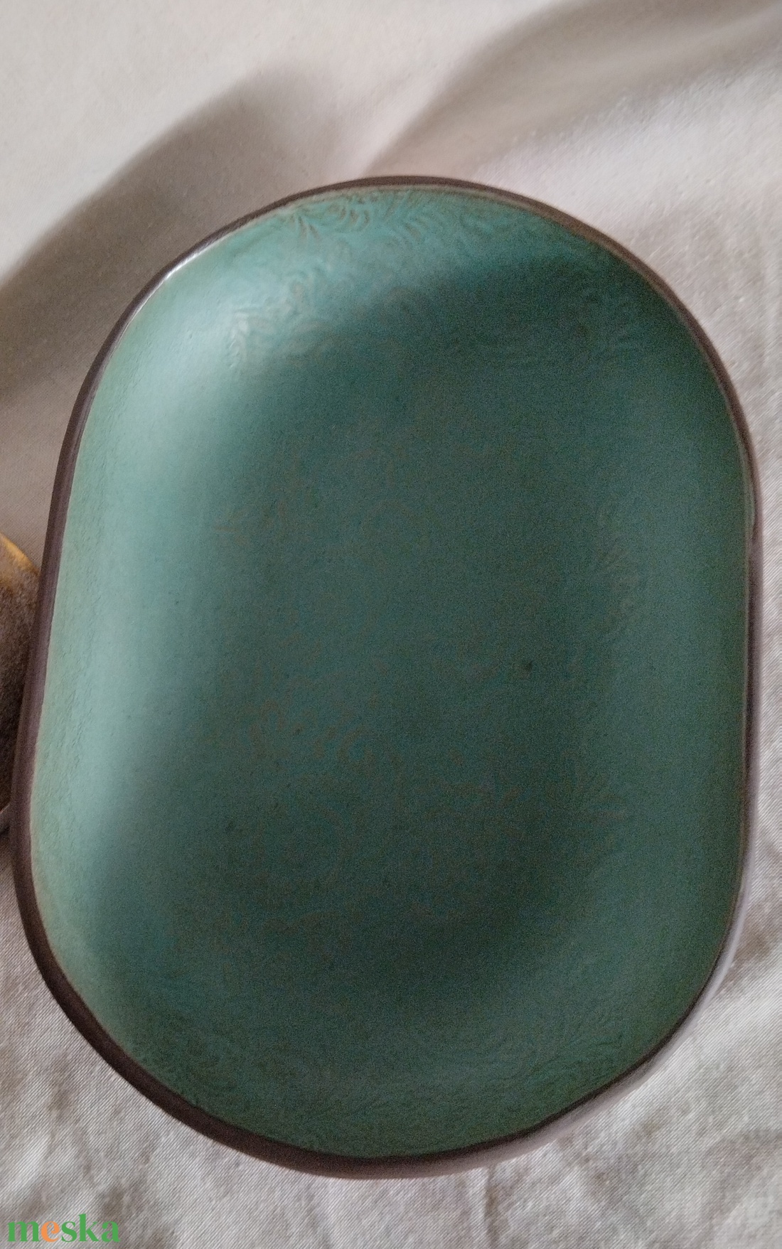 Kerámia kínáló tál ovális - otthon & életmód - konyhafelszerelés, tálalás - tálalás - kínálótál - Meska.hu