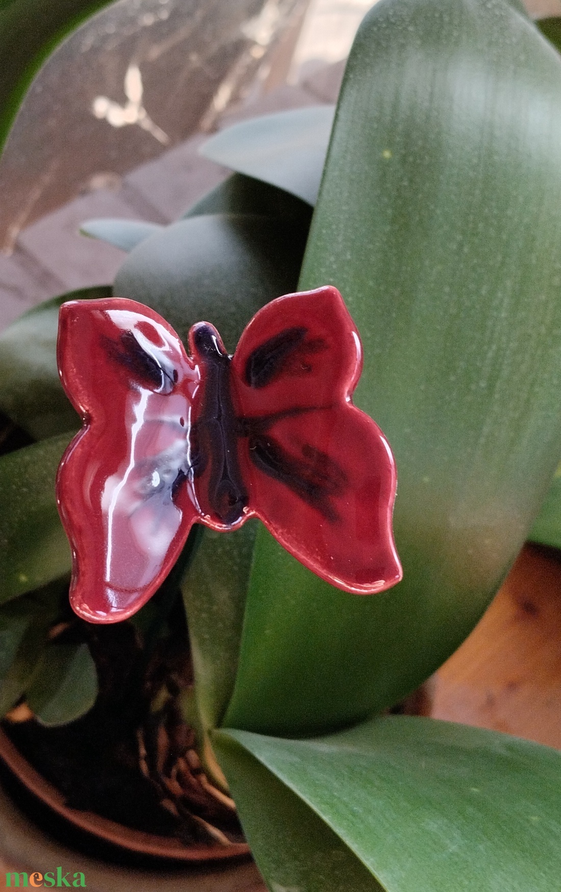 Kerámia lepke - otthon & életmód - virágdekoráció - virágdíszítő kellékek - Meska.hu