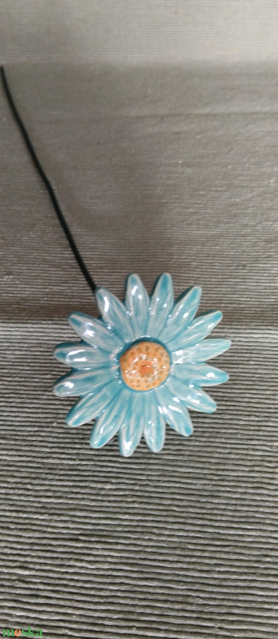 Kerámia virág margaréta  - otthon & életmód - virágdekoráció - virágok - szálas virág - Meska.hu