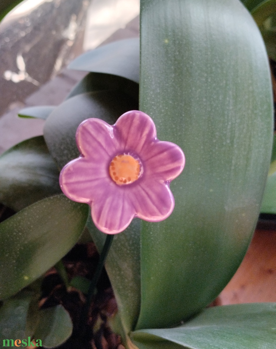 Kerámia kicsi virág - otthon & életmód - virágdekoráció - virágok - szálas virág - Meska.hu