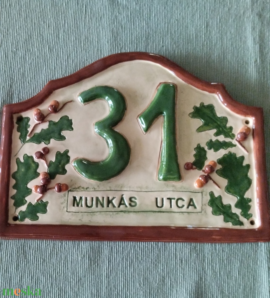 Házszám 3D tölgyes - otthon & életmód - ház & kert - házszám - Meska.hu