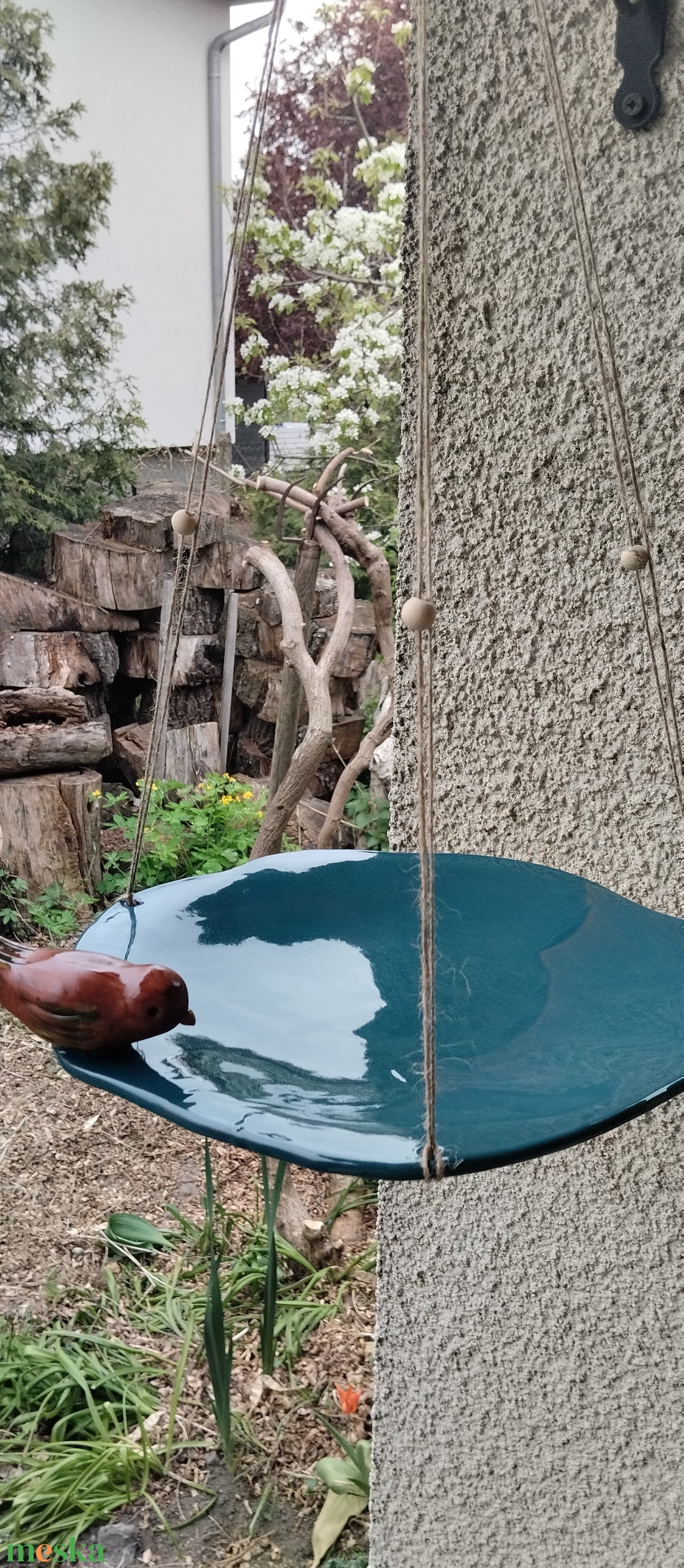 Kerámia madáritató  - otthon & életmód - ház & kert - kerti dísz - Meska.hu