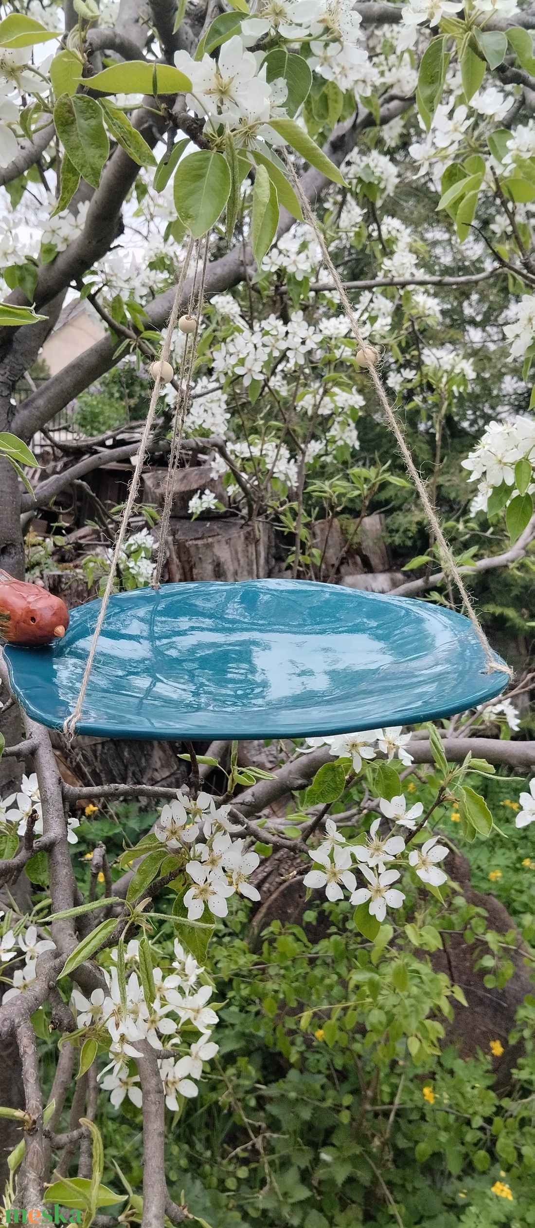 Kerámia madáritató  - otthon & életmód - ház & kert - kerti dísz - Meska.hu