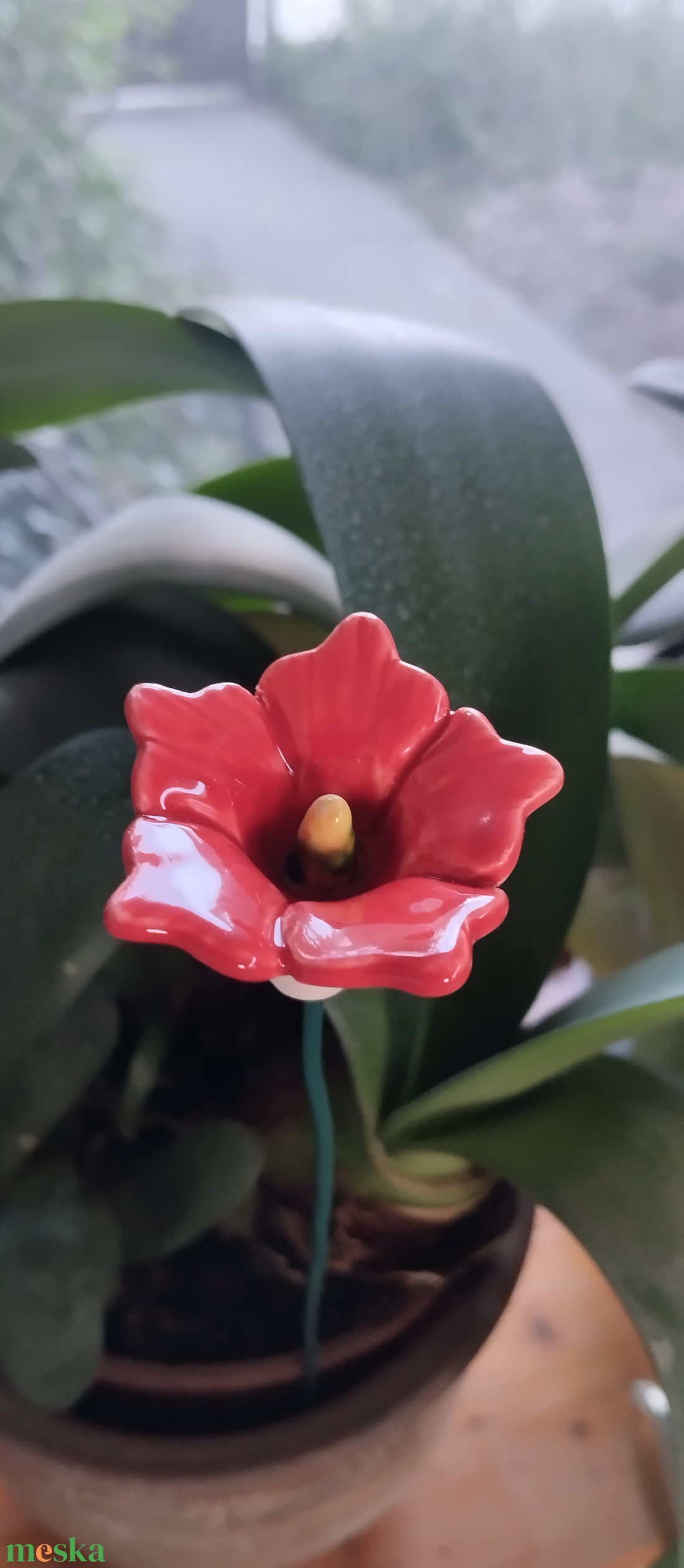 Kerámia virág  - otthon & életmód - bútor - asztal - Meska.hu