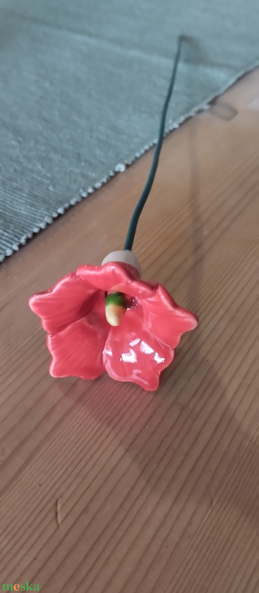 Kerámia virág  - otthon & életmód - bútor - asztal - Meska.hu