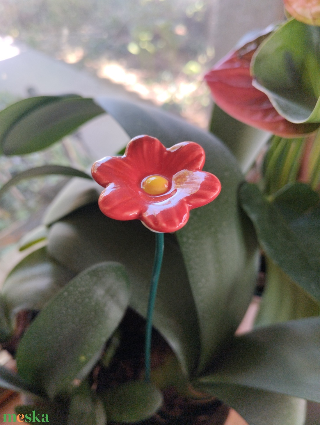 Kerámia kicsi virág - otthon & életmód - virágdekoráció - virágok - szálas virág - Meska.hu