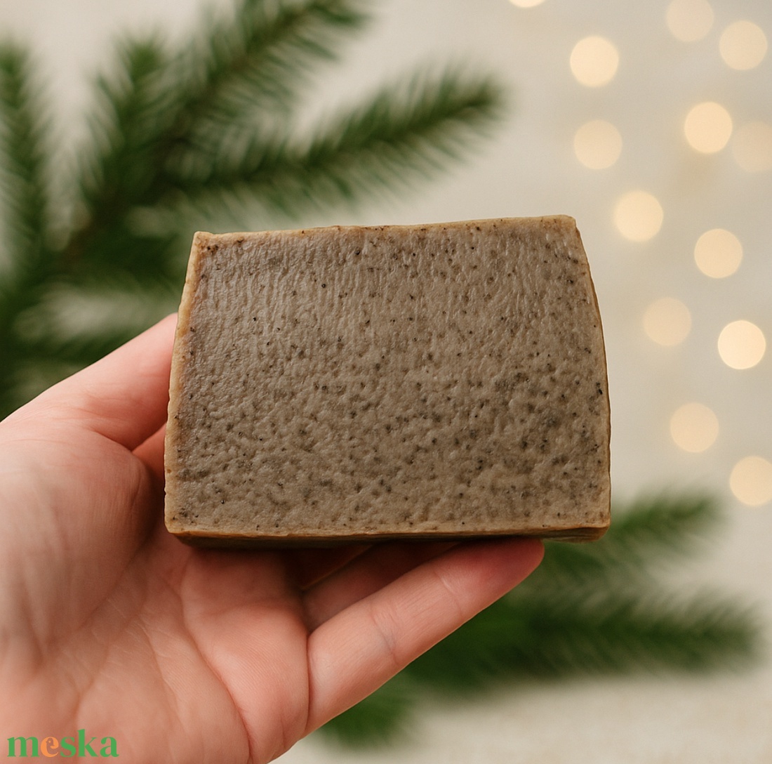 Kávés, bőrradíros natúr szappan - szépségápolás - szappan & fürdés - kézműves szappan - Meska.hu