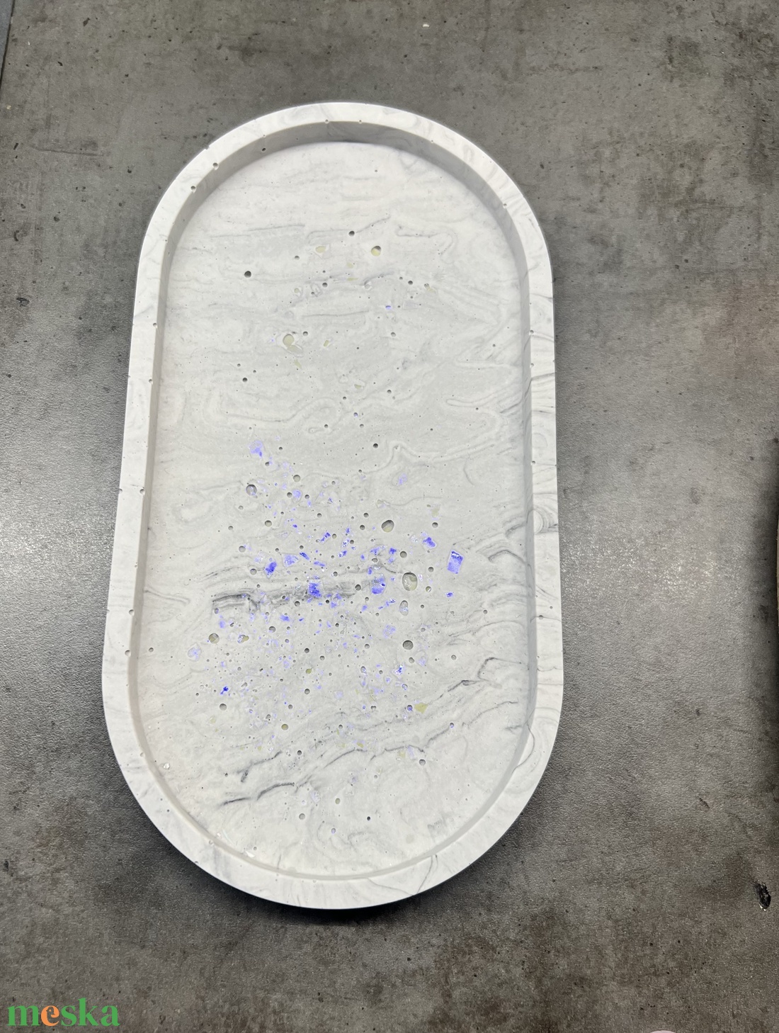 Ékszertartó, márványos-csillámos - ékszer - ékszertartó - ékszertartó tál - Meska.hu