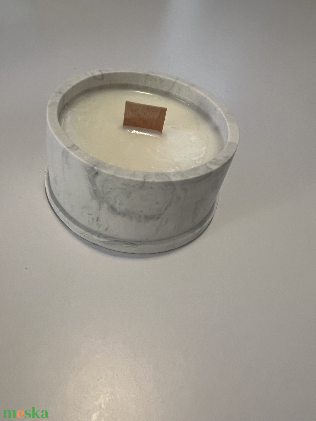 kézműves gyertyatartó, szójaviasz gyertyával - otthon & életmód - gyertya, illat, aroma - gyertya - Meska.hu