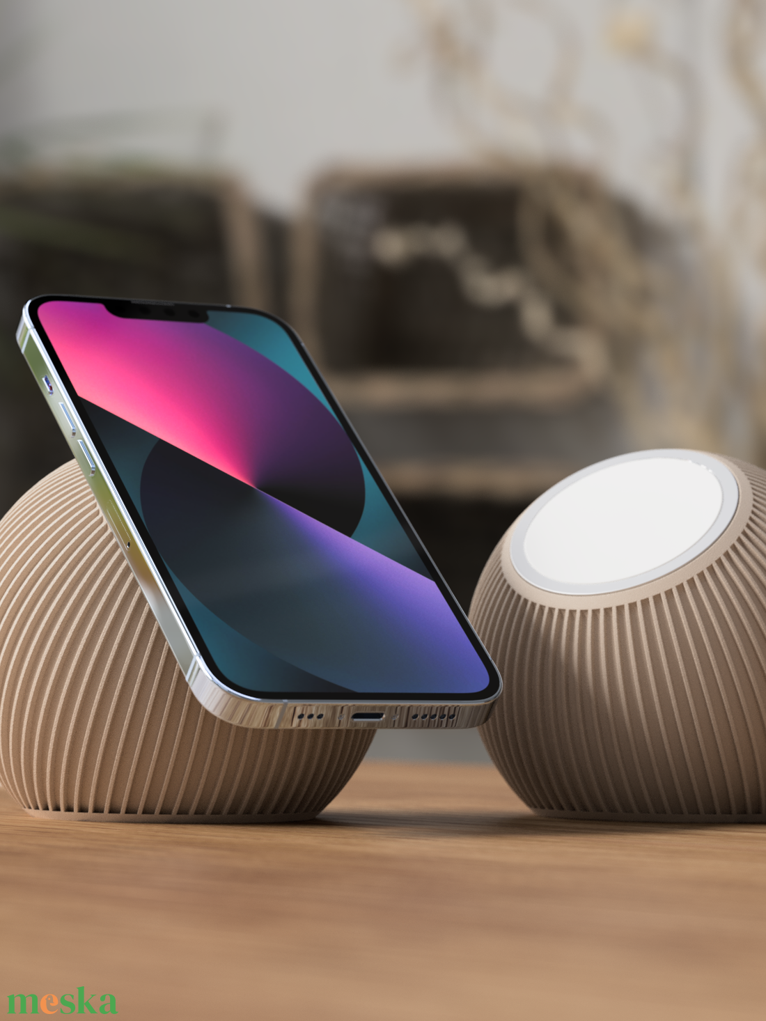 Bordázott telefontartó � 3D nyomtatott dekoratív telefontartó - otthon & életmód - tárolás & rendszerezés - asztali telefontartó - Meska.hu