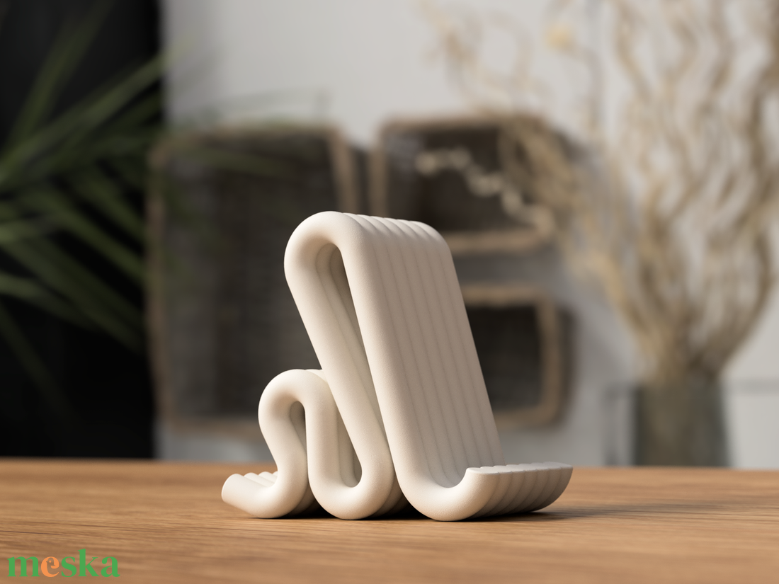 Bordázott telefontartó � 3D nyomtatott modern kiegészítő - otthon & életmód - tárolás & rendszerezés - asztali telefontartó - Meska.hu