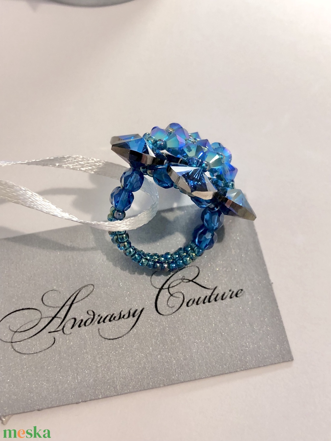 Andrassy Couture Swarovski gyűrű ékszerdobozban - ékszer - gyűrű - figurális gyűrű - Meska.hu