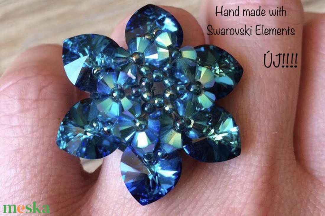 Andrassy Couture Swarovski gyűrű ékszerdobozban - ékszer - gyűrű - figurális gyűrű - Meska.hu
