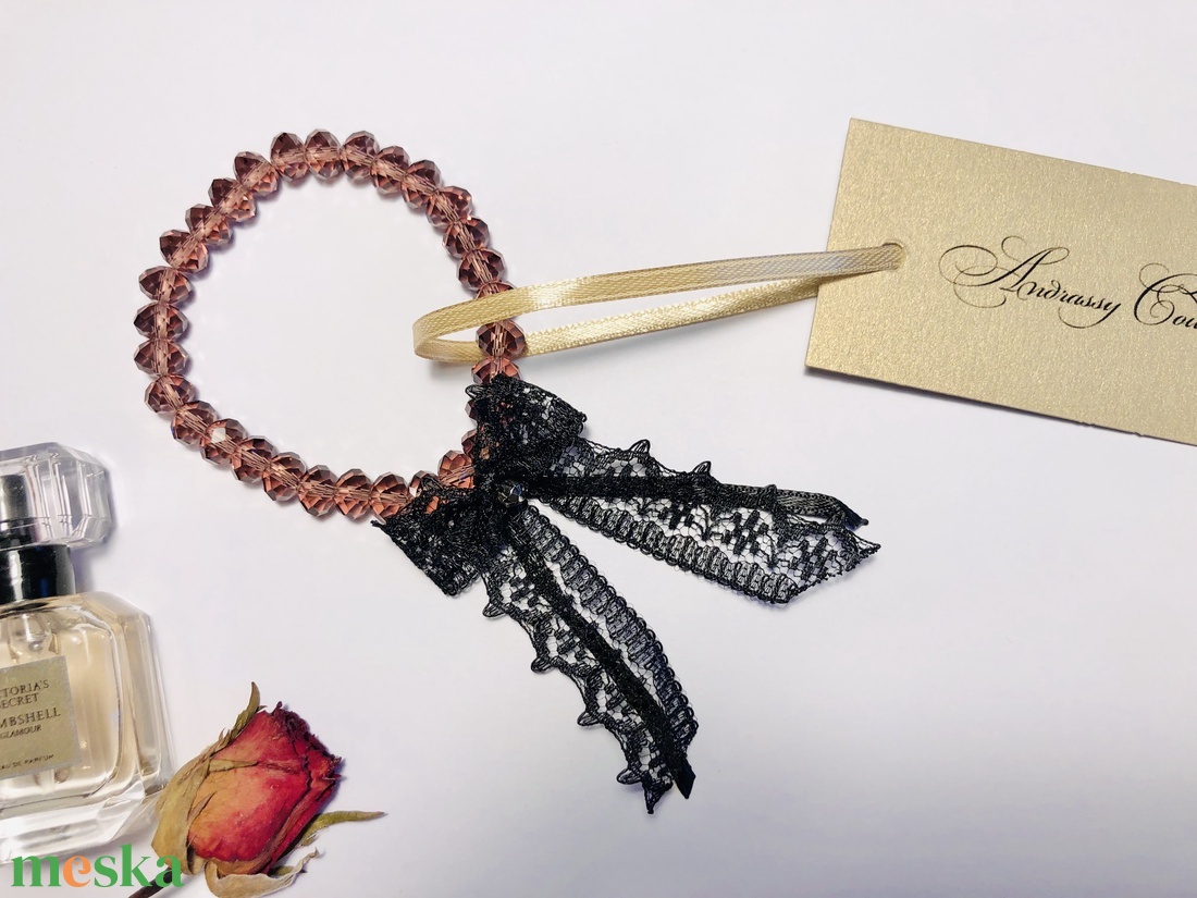 Andrassy Couture masnis cseh kristály karkötő  - ékszer - karkötő - karkötő medállal - Meska.hu