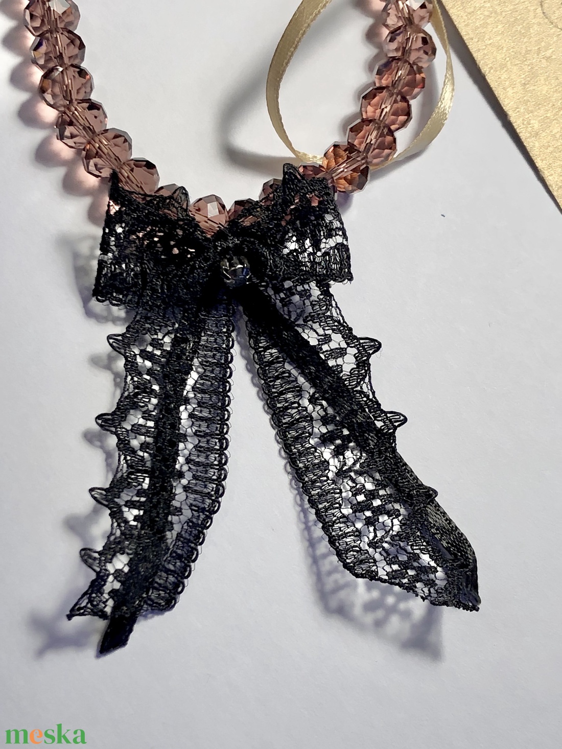 Andrassy Couture masnis cseh kristály karkötő  - ékszer - karkötő - karkötő medállal - Meska.hu