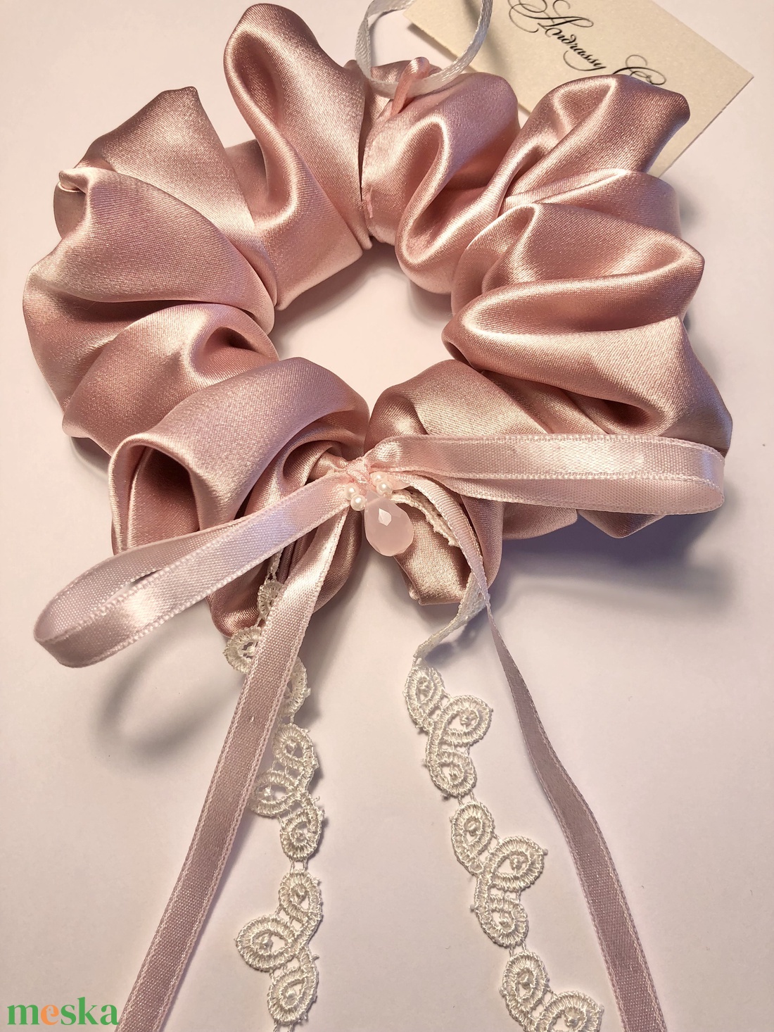 Andrassy Couture masnis szatén hajgumi - ruha & divat - hajdísz & hajcsat - hajgumi - Meska.hu