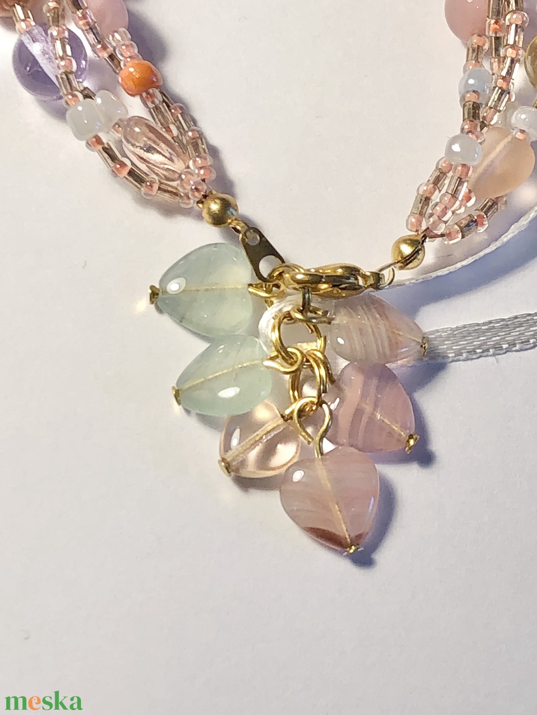 Andrassy Couture gyöngyös karkötő  - ékszer - karkötő - karkötő medállal - Meska.hu