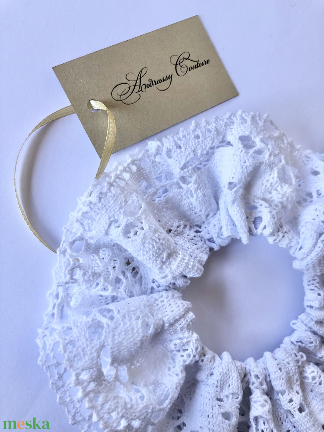 Andrassy Couture pamut csipke hajgumi - ruha & divat - hajdísz & hajcsat - hajgumi - Meska.hu