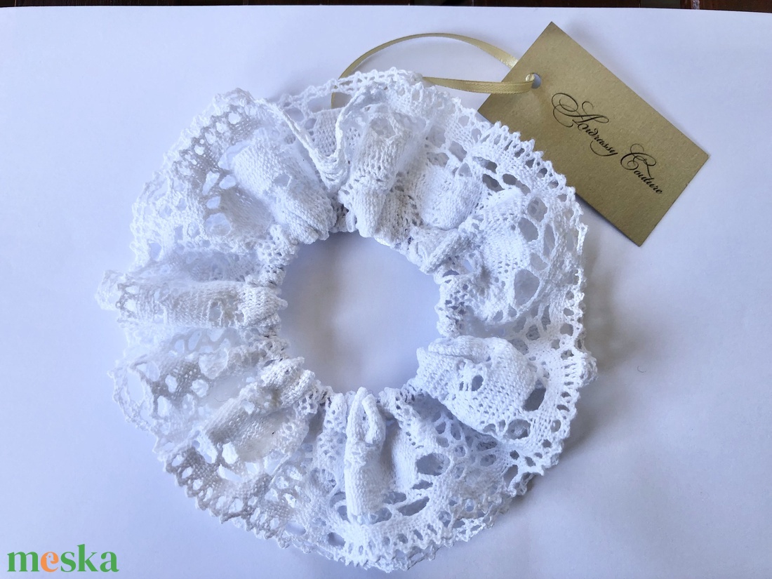 Andrassy Couture pamut csipke hajgumi - ruha & divat - hajdísz & hajcsat - hajgumi - Meska.hu