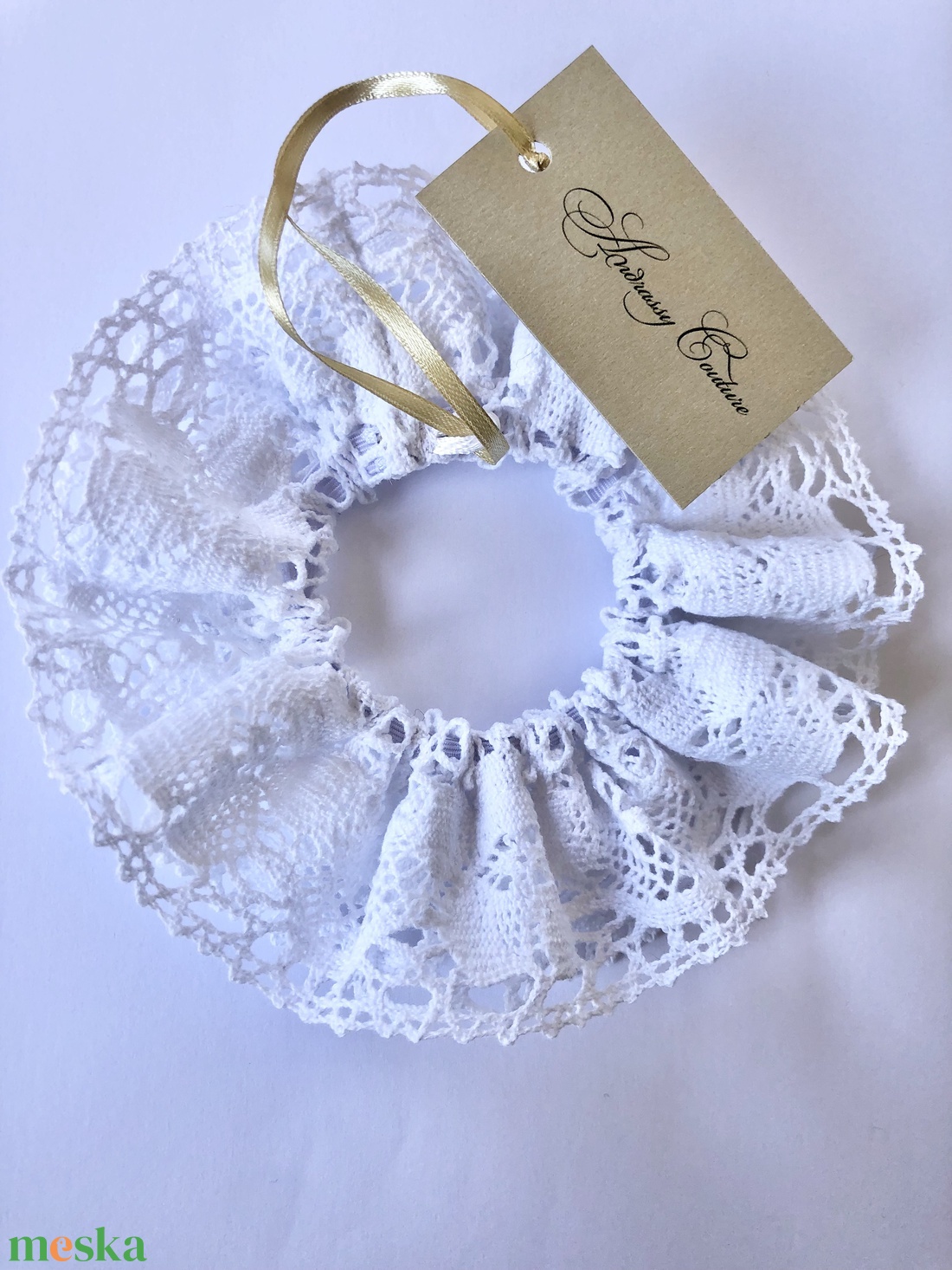 Andrassy Couture pamut csipke hajgumi - ruha & divat - hajdísz & hajcsat - hajgumi - Meska.hu